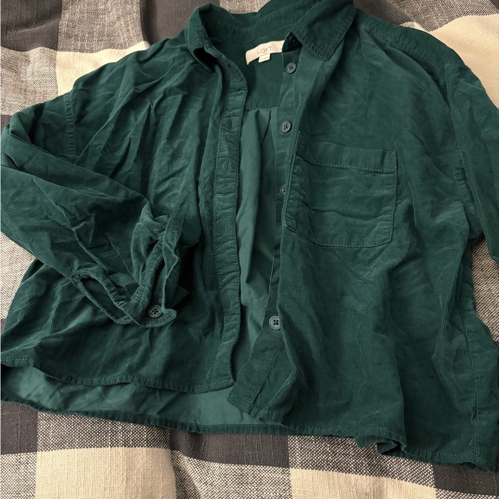LOFT Green Corduroy Jacket